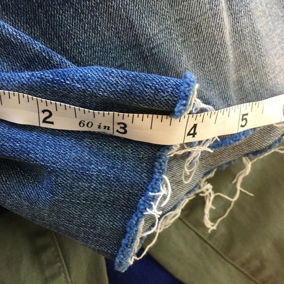 Holding Horses Anthropologie‎ Shorts Womens Sz 26 Blue Mid Rise Cut Off Denim - Picture 7 of 12